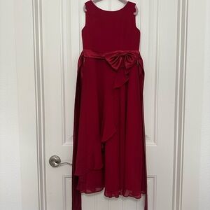 Flower Girl Formal Dress Girls Sz 8 Burgandy